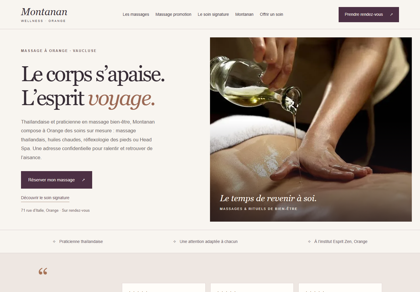 Aperçu de la page d’accueil du site Montanan